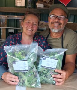Liz Bennet and partner Andy Smith have been packing their fresh produce in home compostable EcoClear bags for almost five years.